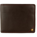 Mens Angle Stitch Leather Multi-Compartment Leather Wallet
